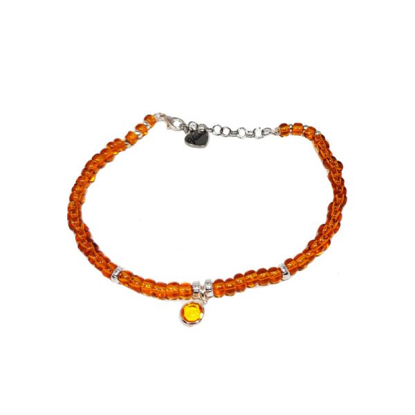 Tobillera piedras y cristal